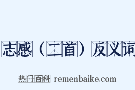 志感（二首）反义词是什么意思的图片